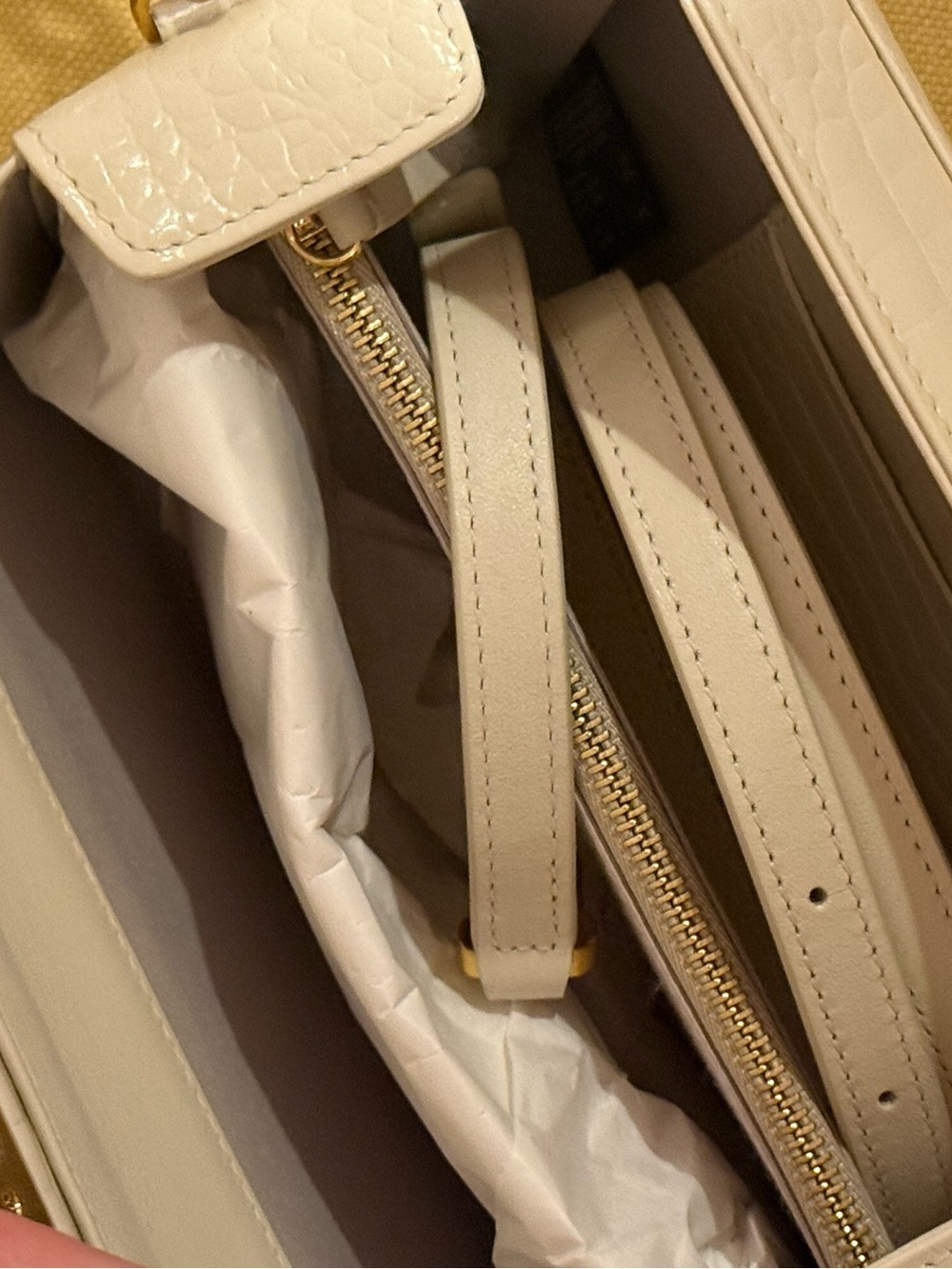 Gu_de Gemma Croc-Embossed Leather Crossbody Bag - Picture 3 of 5